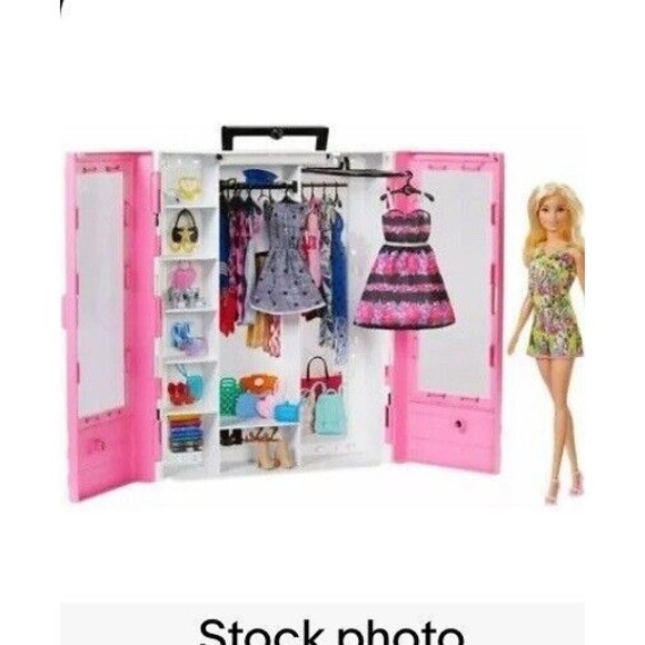 Barbie Portable Closet Carrying Case #GBK11 Pink 2018 by Mattel Empty Closet - Picture 1 of 13